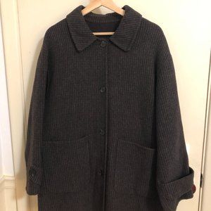 Black Woman's 90% Wool + 10% Cashmere Coat